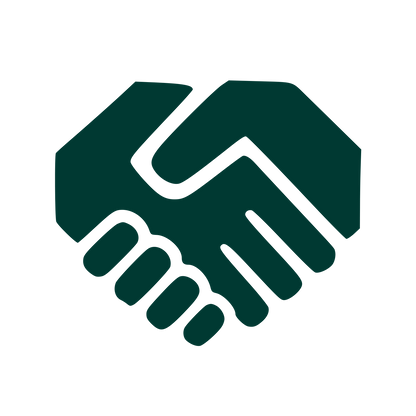 Heart Handshake Logo #003932