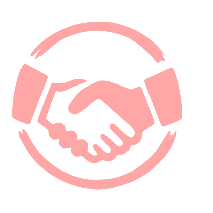 Handshake Circle Logo #ffa6a6