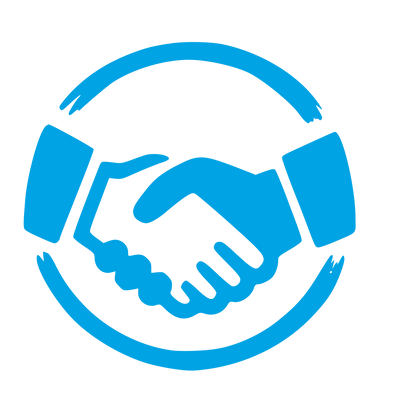 Handshake Circle Logo #00a3e4