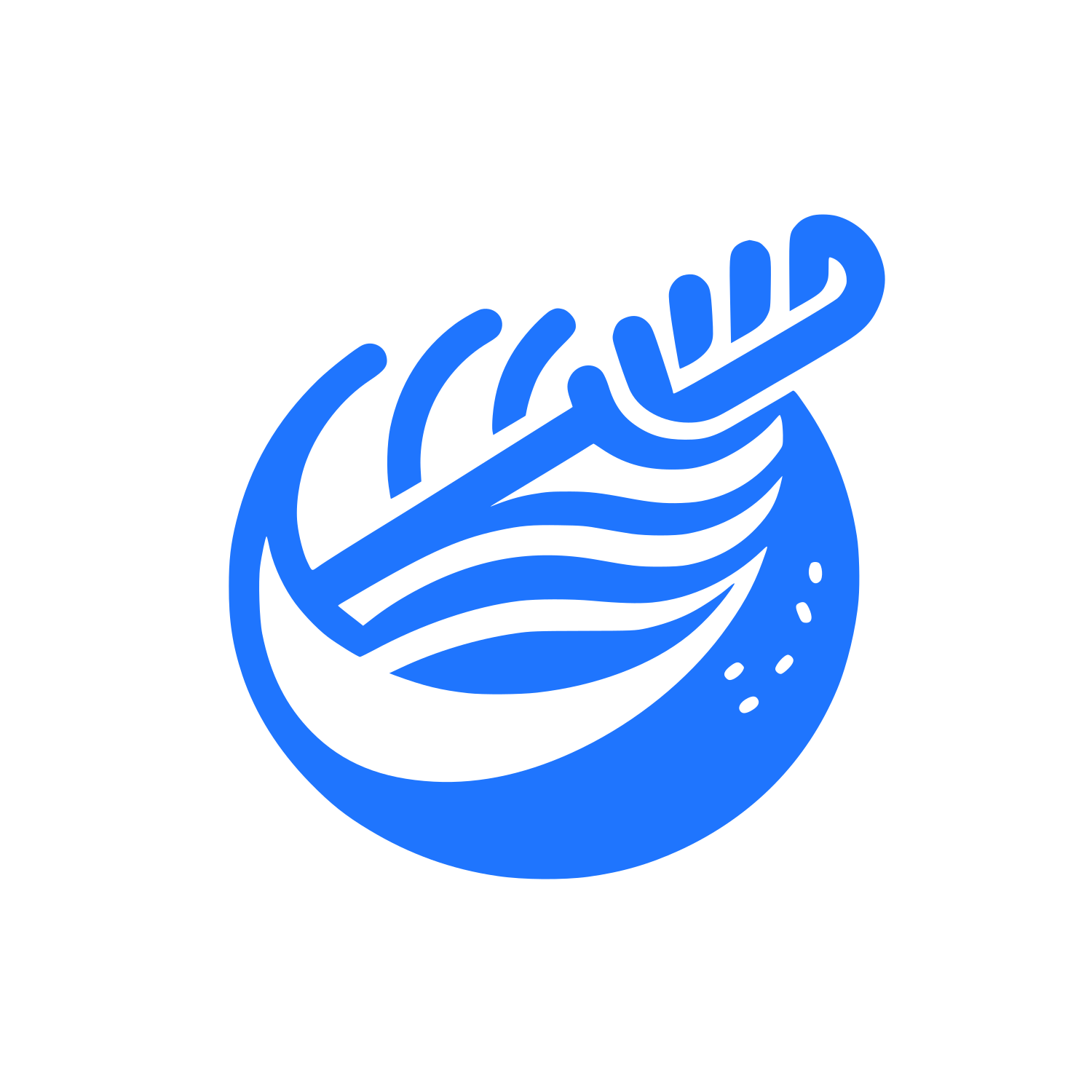 Swirl Food Logo #1F75FE