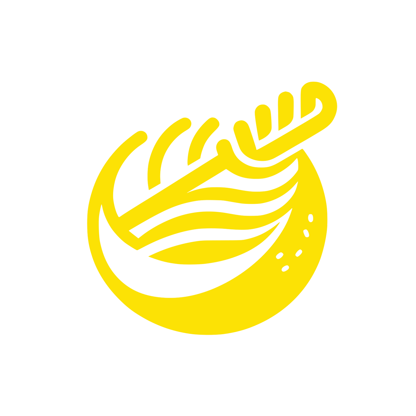 Swirl Food Logo #FCE205