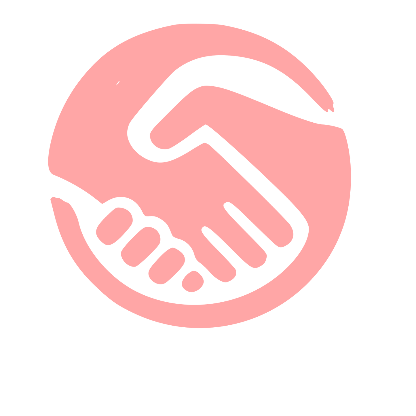 Handshake Circle Logo #ffa6a6