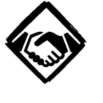 Hand-Drawn Handshake Diamond Logo