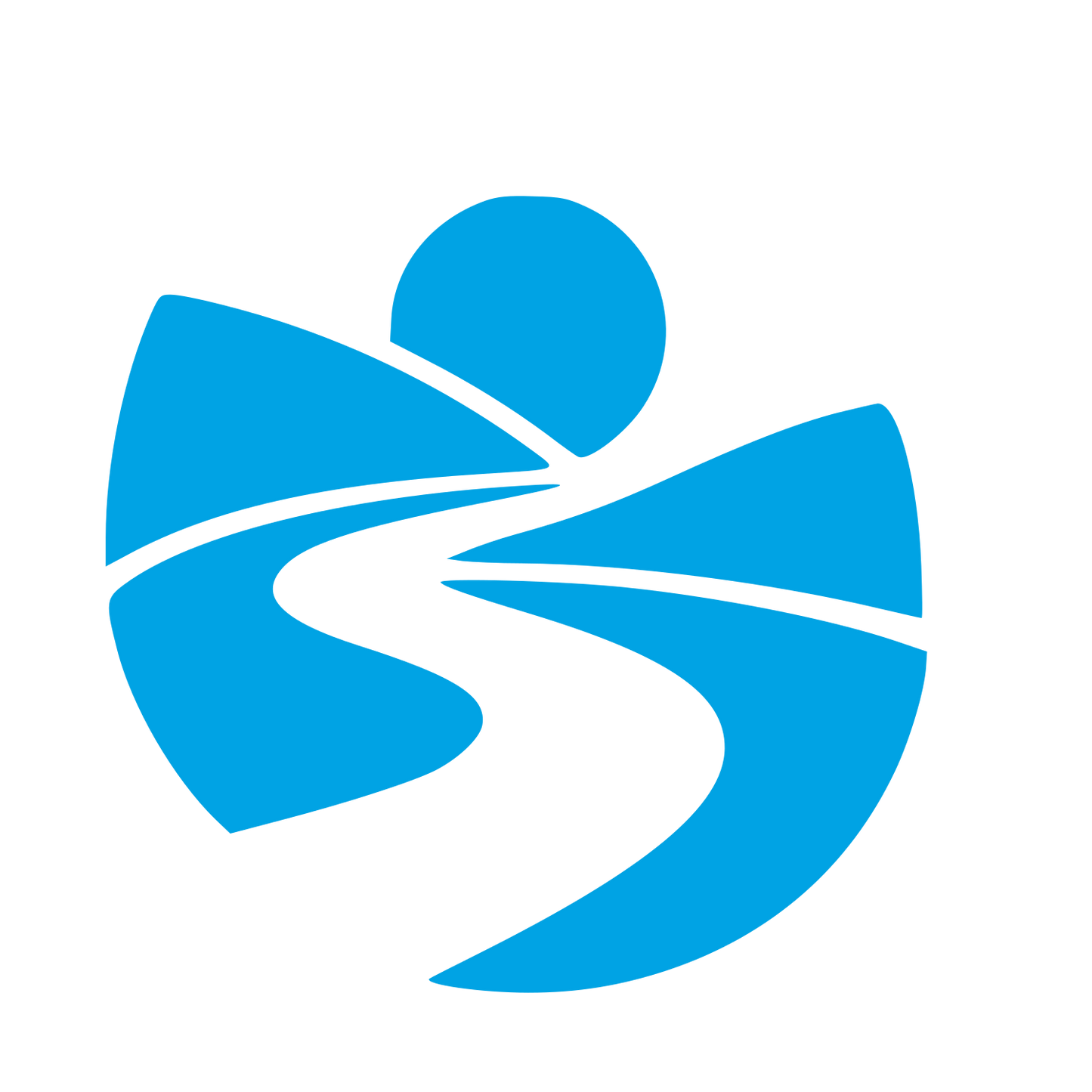 River Valley Landscape Logo #00a3e4