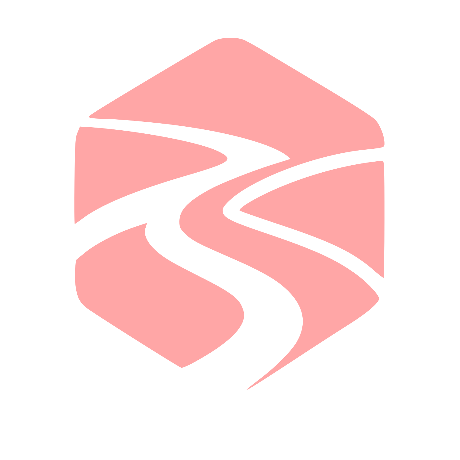 Winding River Hexagon Logo #ffa6a6
