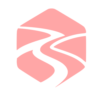 Winding River Hexagon Logo #ffa6a6