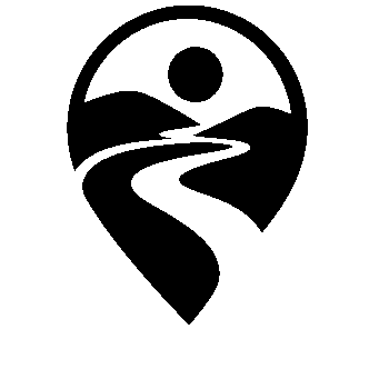 Winding Road Map Pin Logo