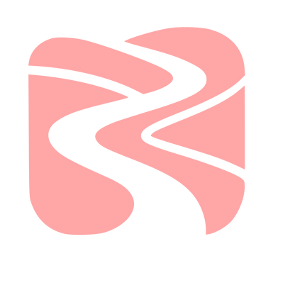 Winding River Path Logo #ffa6a6