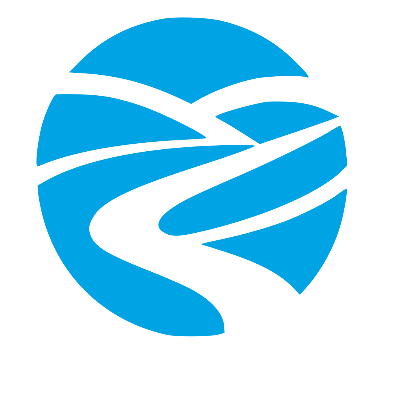 Winding River Circle Logo #00a3e4