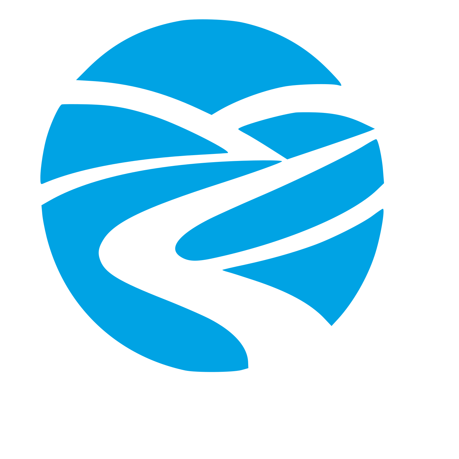 Winding River Circle Logo #00a3e4