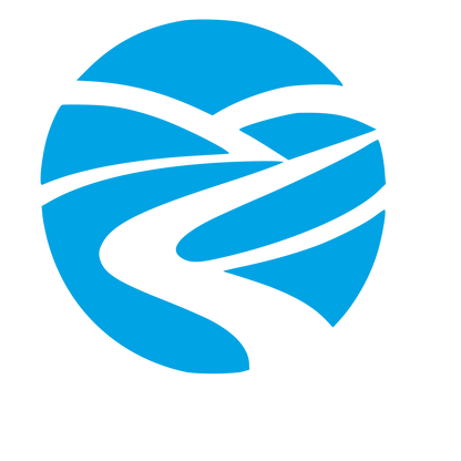 Winding River Circle Logo #00a3e4