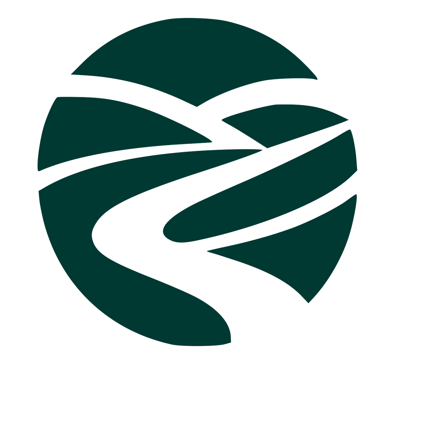 Winding River Circle Logo #003932