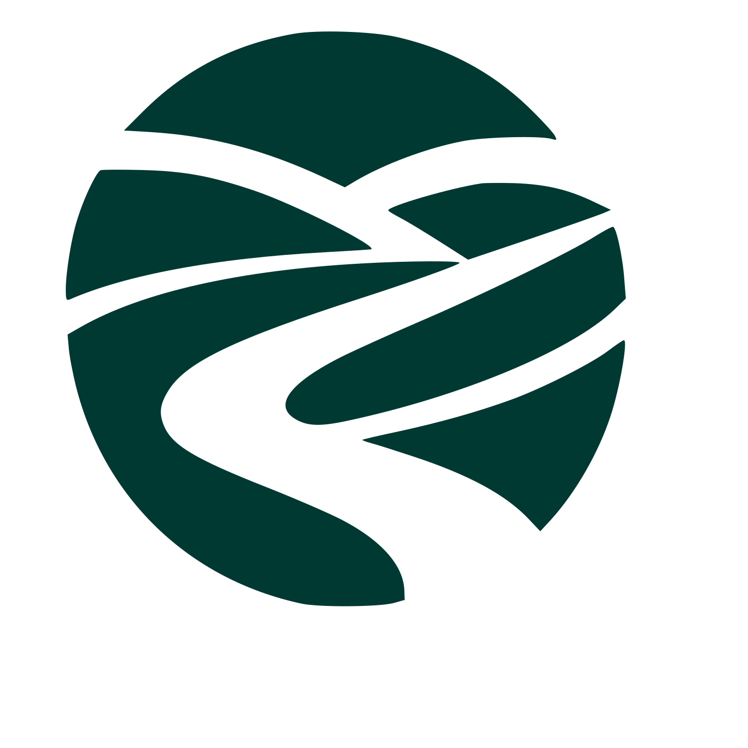 Winding River Circle Logo #003932