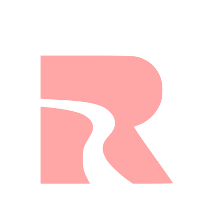 Letter R Road Logo #ffa6a6