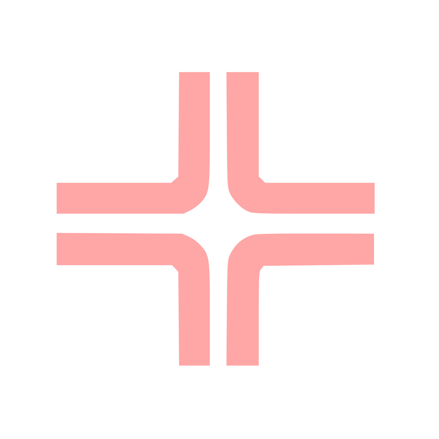 Four-Way Intersection Logo #ffa6a6