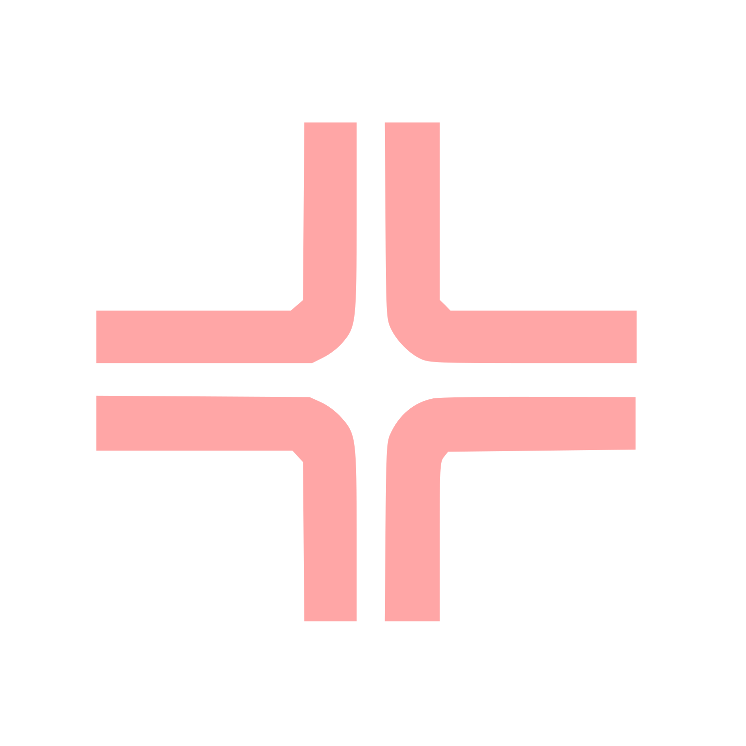 Four-Way Intersection Logo #ffa6a6