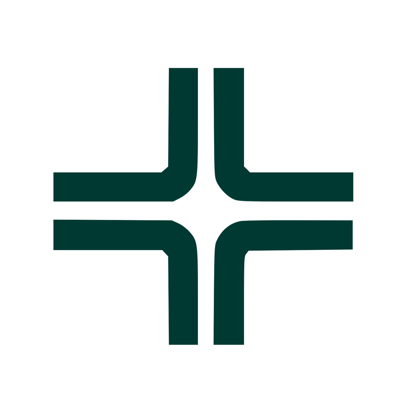 Four-Way Intersection Logo #003932