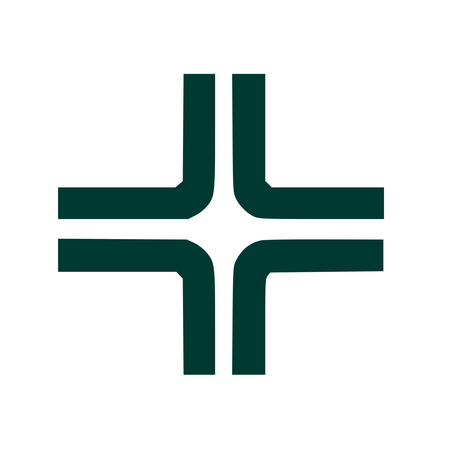 Four-Way Intersection Logo #003932