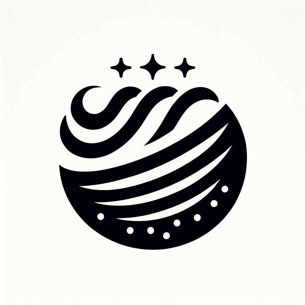 Wave Logo with Stars