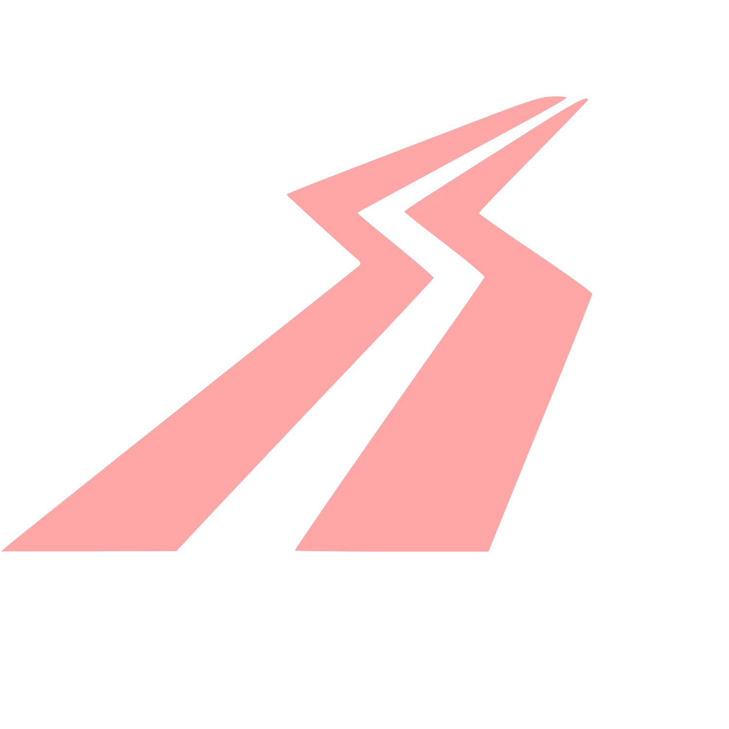 Winding Road Path Logo #ffa6a6