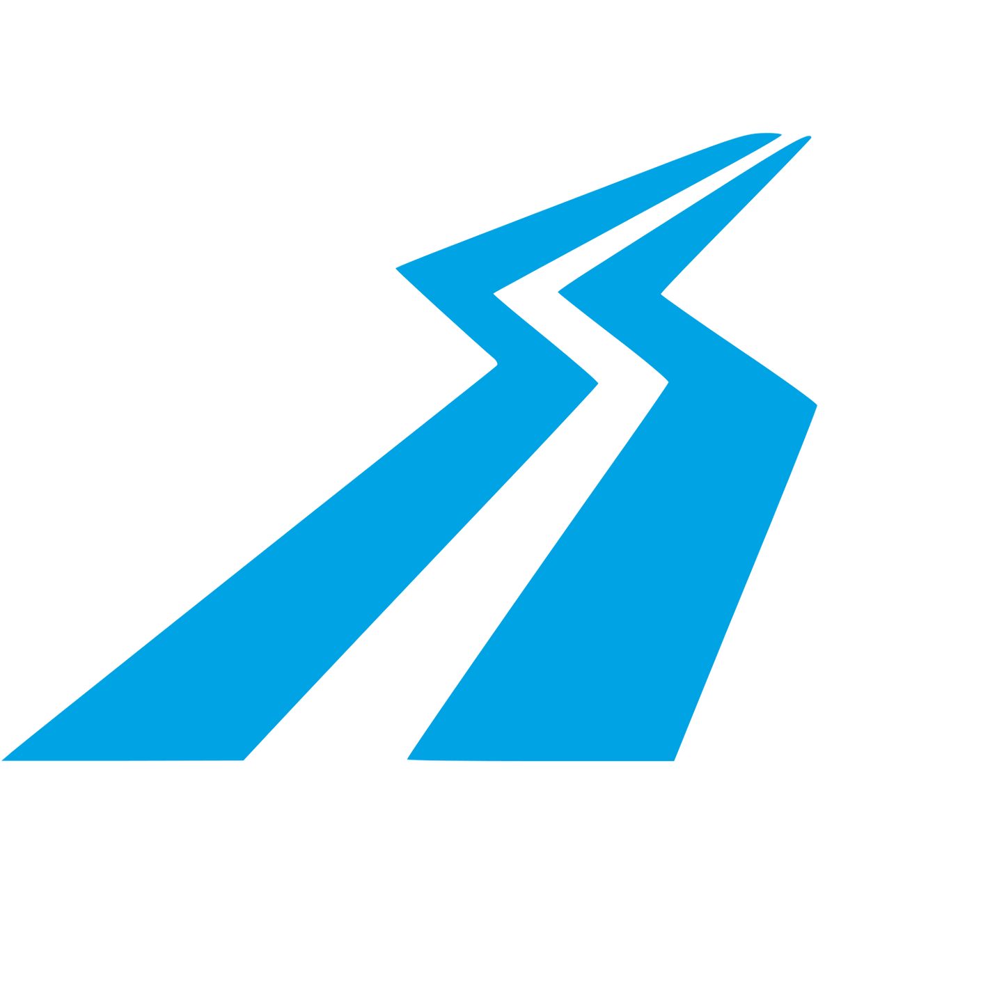 Winding Road Path Logo #00a3e4