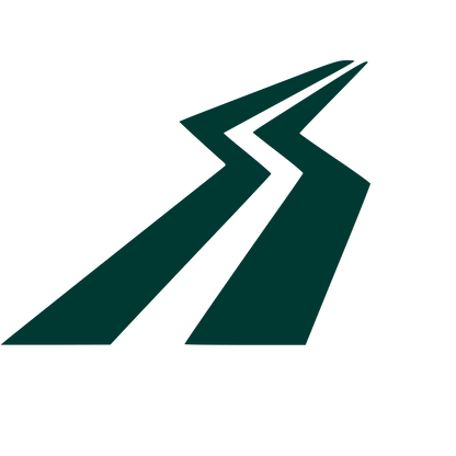 Winding Road Path Logo #003932
