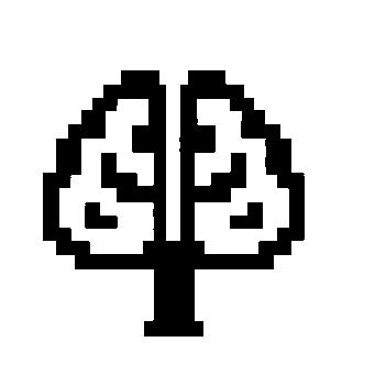Pixel Brain Tree Logo