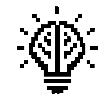 Pixel Brain Lightbulb Logo