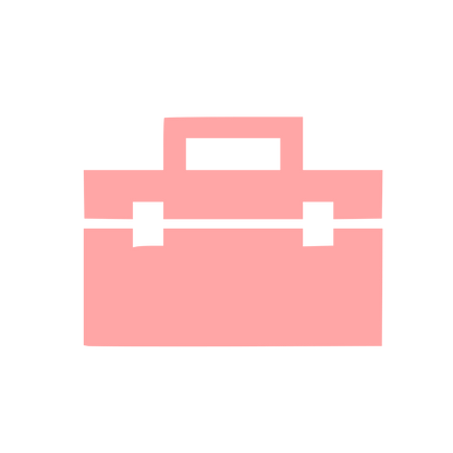 Toolbox Briefcase Logo #ffa6a6