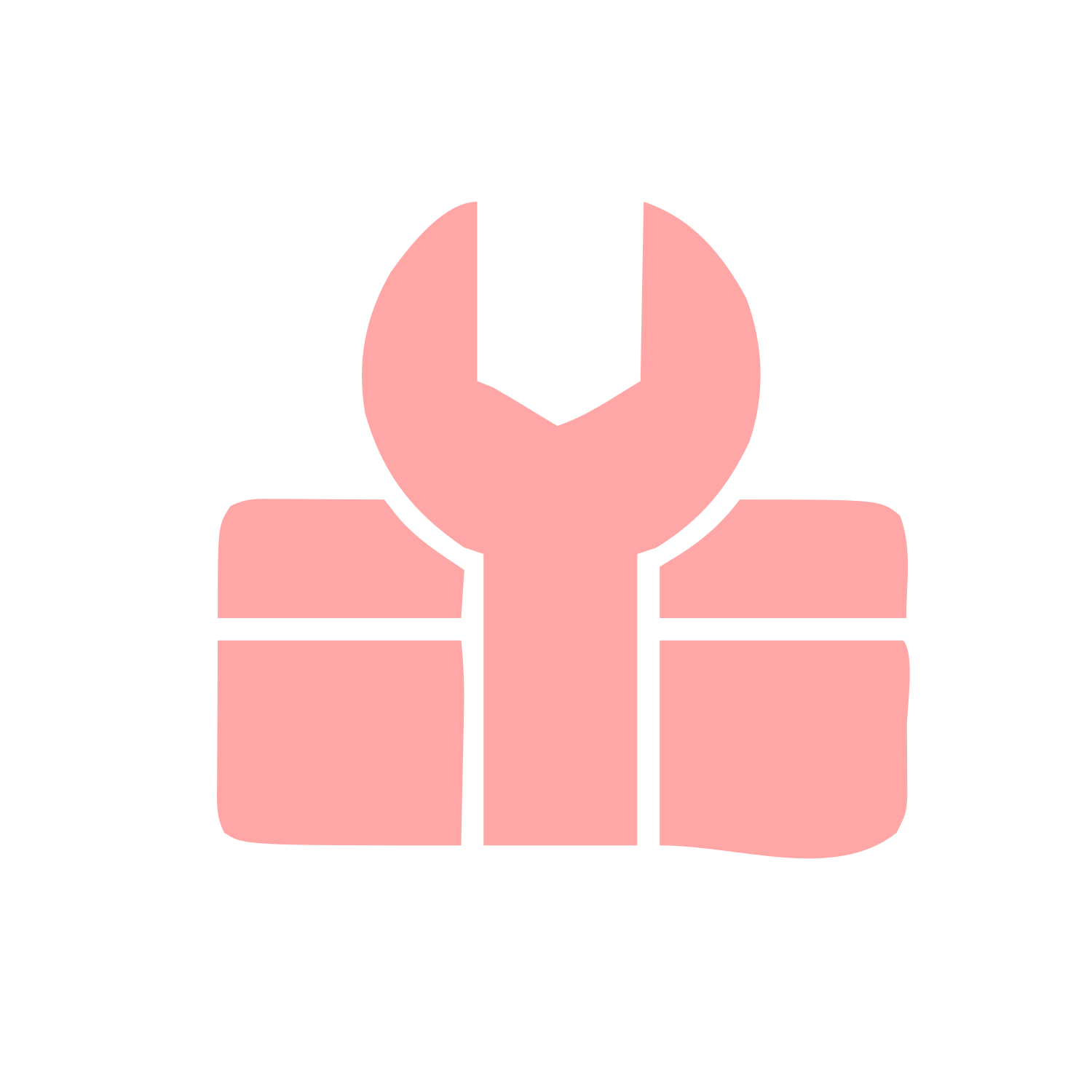 Wrench Toolbox Logo #ffffff/#ffa6a6