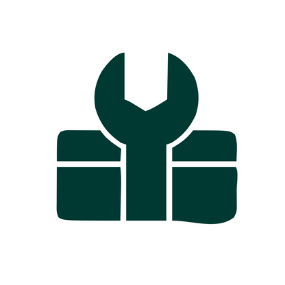 Wrench Toolbox Logo #ffffff/#003932