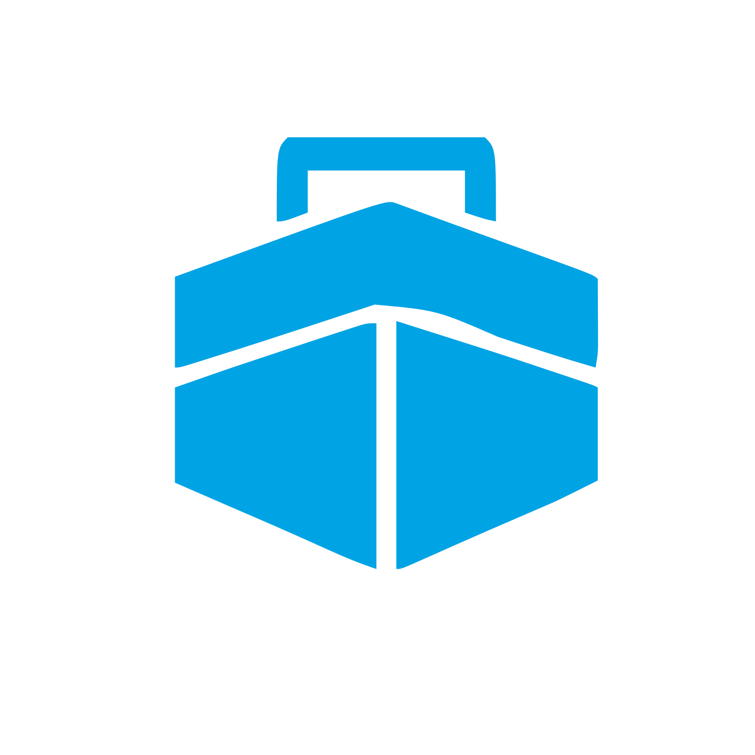 Hexagon Crown Badge Icon #ffffff/#00a3e4