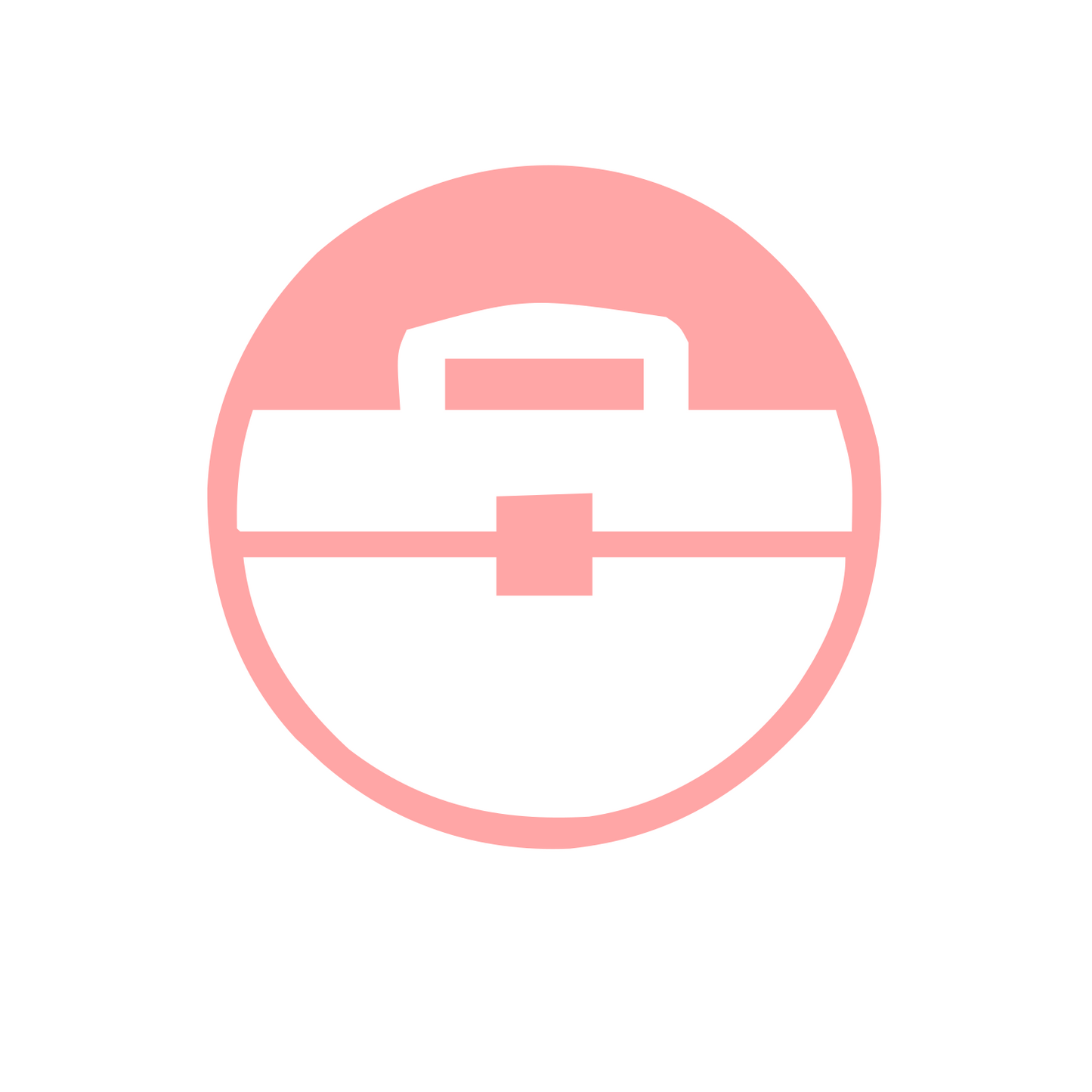 Toolbox Circle Badge Logo #ffffff/#ffa6a6