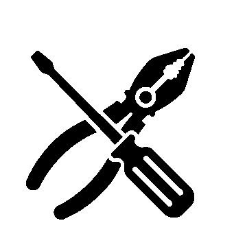 Crossed Pliers Screwdriver Logo