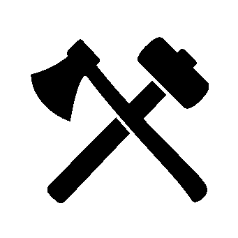 Crossed Axe Hammer Logo
