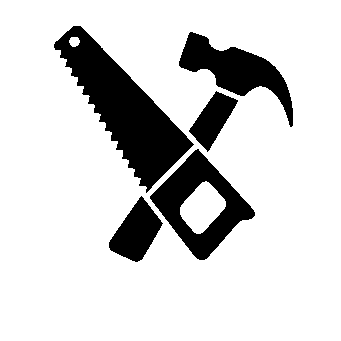 Crossed Saw Hammer Logo