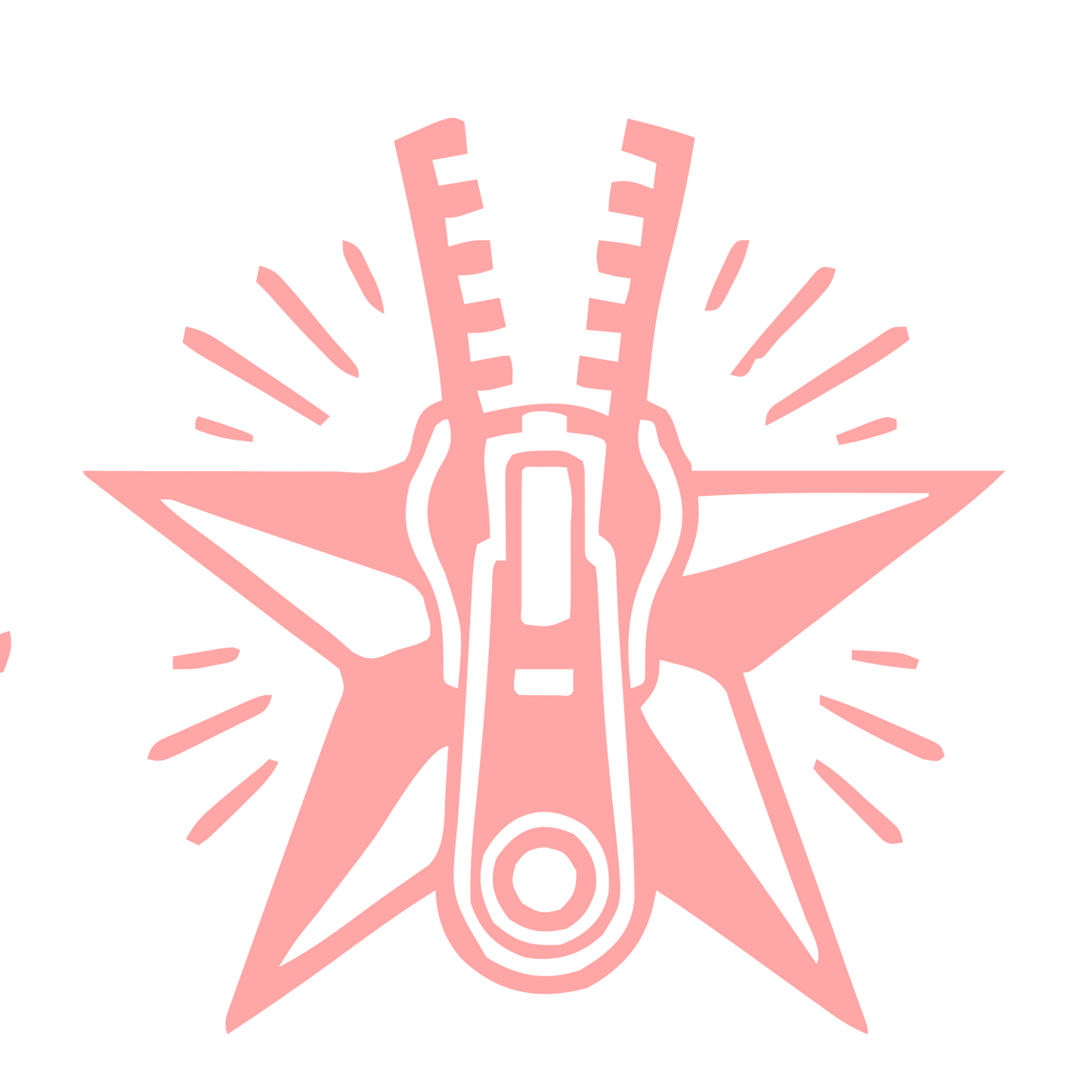 Zipper Star Tattoo Logo #ffa6a6
