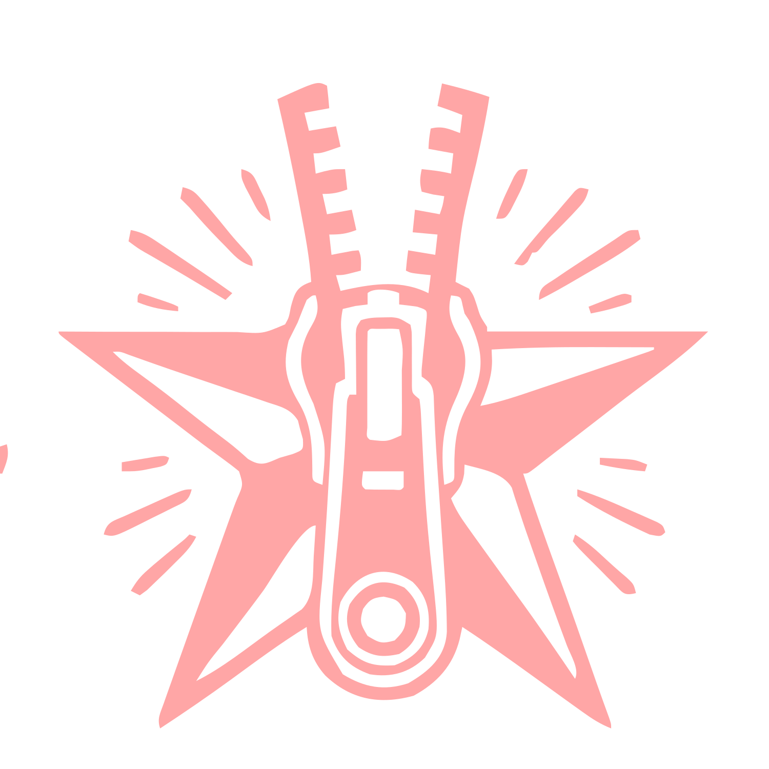 Zipper Star Tattoo Logo #ffa6a6