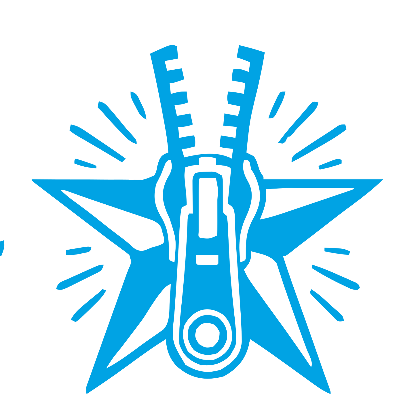 Zipper Star Tattoo Logo #00a3e4