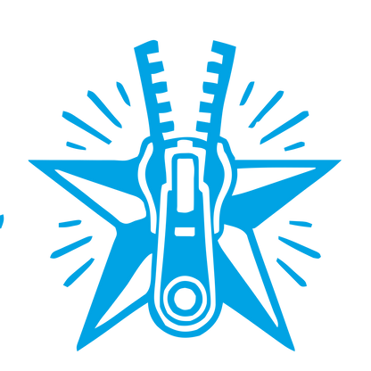 Zipper Star Tattoo Logo #00a3e4