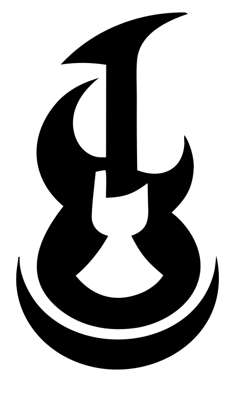 Abstract Guitar Negative Space Mark