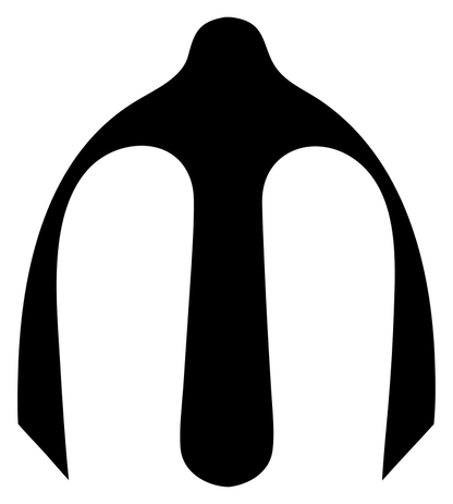 Anchor Crown Silhouette Emblem