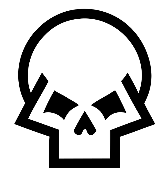 Angry Skull Monoline Emblem