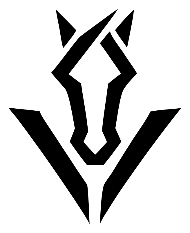 Angular Horse Head Emblem
