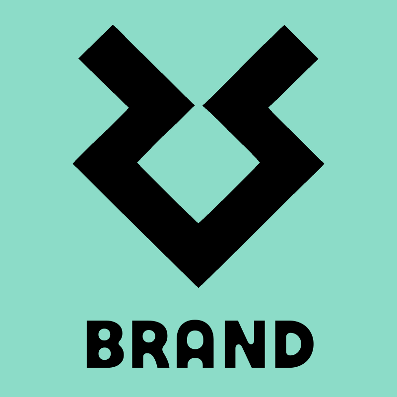 Angular Horseshoe Negative Space Logo preview
