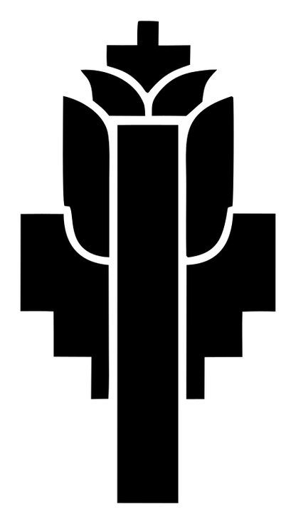 Art Deco Lotus Tower Emblem