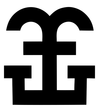 Blocky Anchor Cross Emblem