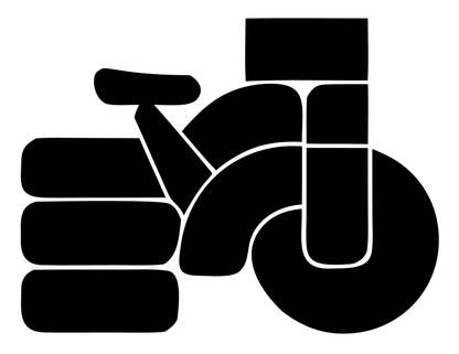 Blocky Bicycle Side Profile Badge