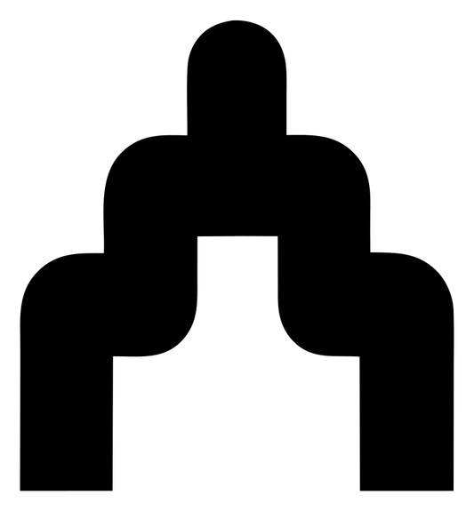 Blocky Bridge Pose Logo