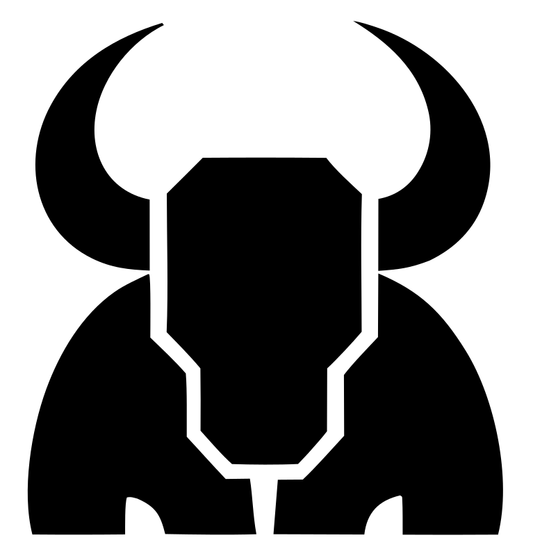 Blocky Bull Skull Emblem